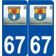 67 Betschdorf logo autocollant plaque stickers ville