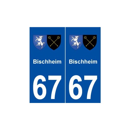 67 Bischheim blason autocollant plaque stickers ville