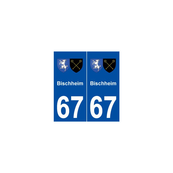 67 Bischheim blason autocollant plaque stickers ville