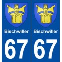 67 Bischwiller blason autocollant plaque stickers ville