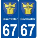 67 Bischwiller blason autocollant plaque stickers ville