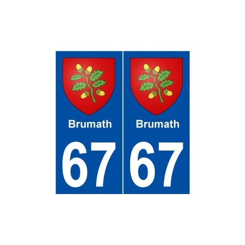 67 Brumath blason autocollant plaque stickers ville
