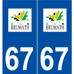 67 Brumath logo autocollant plaque stickers ville