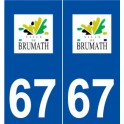 67 Brumath logo autocollant plaque stickers ville