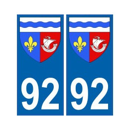 92 Hauts de Seine autocollant plaque blason armoiries stickers département