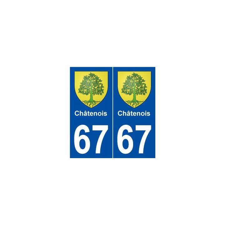 67 Châtenois blason autocollant plaque stickers ville