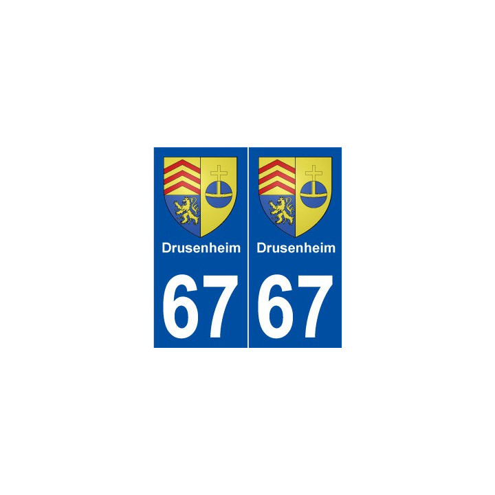 67 Drusenheim blason autocollant plaque stickers ville