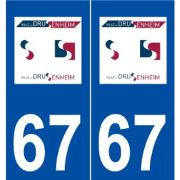 67 Drusenheim logo autocollant plaque stickers ville