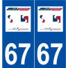 67 Drusenheim logo autocollant plaque stickers ville