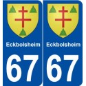 67 Eckbolsheim blason autocollant plaque stickers ville