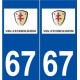 67 Eckbolsheim logo autocollant plaque stickers ville