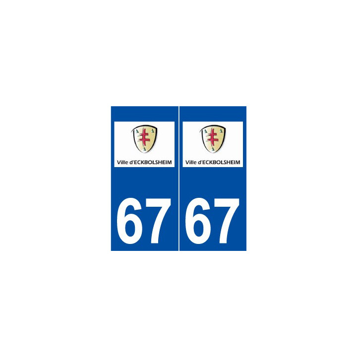 67 Eckbolsheim logo autocollant plaque stickers ville