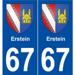 67 Erstein blason autocollant plaque stickers ville