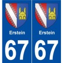 67 Erstein blason autocollant plaque stickers ville