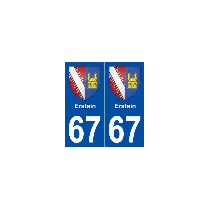 67 Erstein blason autocollant plaque stickers ville