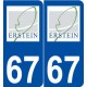 67 Erstein logo autocollant plaque stickers ville