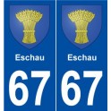 67 Eschau blason autocollant plaque stickers ville