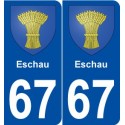 67 Eschau blason autocollant plaque stickers ville