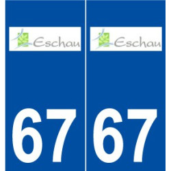 67 Eschau logo autocollant plaque stickers ville
