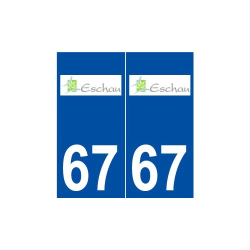 67 Eschau logo autocollant plaque stickers ville