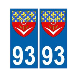 93 Seine Saint Denis autocollant plaque blason armoiries stickers département