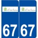 67 Eschau logo autocollant plaque stickers ville
