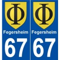 67 Fegersheim blason autocollant plaque stickers ville
