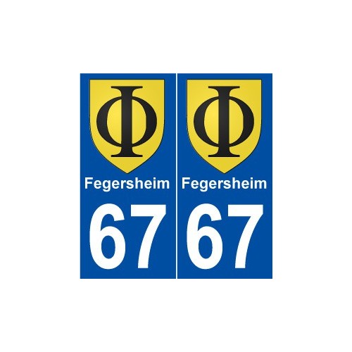 67 Fegersheim blason autocollant plaque stickers ville