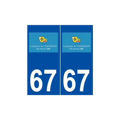 67 Fegersheim logo autocollant plaque stickers ville