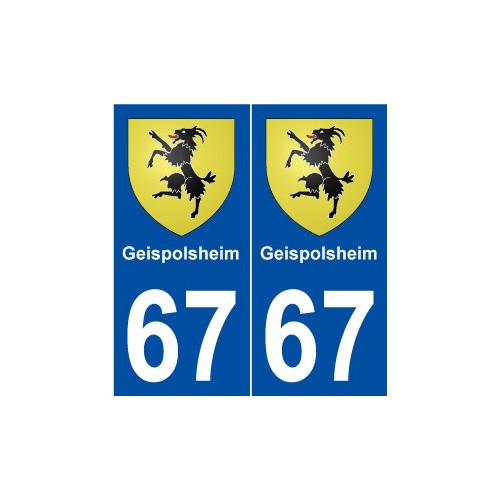 67 Geispolsheim blason autocollant plaque stickers ville