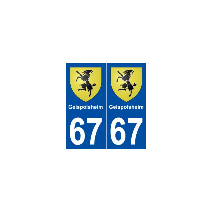 67 Geispolsheim blason autocollant plaque stickers ville