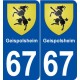 67 Geispolsheim blason autocollant plaque stickers ville