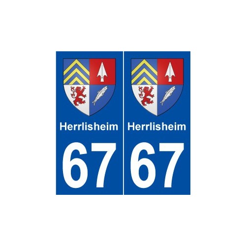 67 Herrlisheim blason autocollant plaque stickers ville