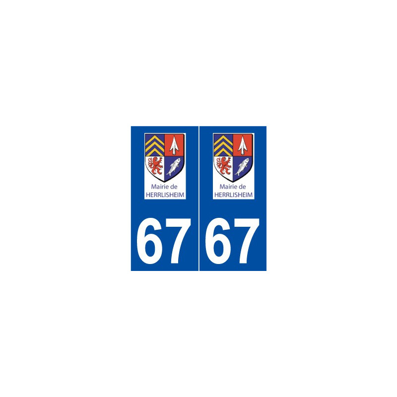67 Herrlisheim logo autocollant plaque stickers ville