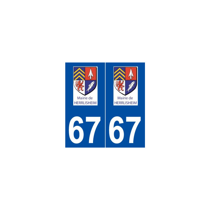 67 Herrlisheim logo autocollant plaque stickers ville
