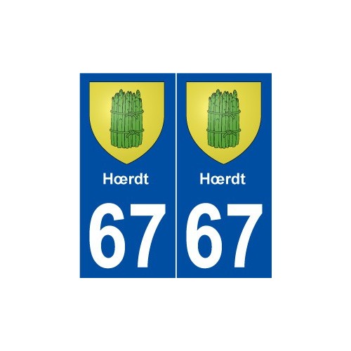67 Hœrdt blason autocollant plaque stickers ville