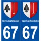 67 Illkirch-Graffenstadenr blason autocollant plaque stickers ville