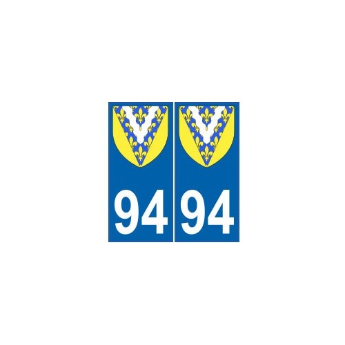 94 Val de Marne autocollant plaque blason armoiries stickers département
