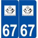 67 Illkirch-Graffenstaden logo autocollant plaque stickers ville
