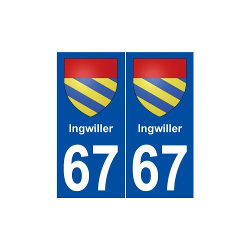67 Ingwiller blason autocollant plaque stickers ville