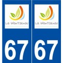 67 La Wantzenau logo autocollant plaque stickers ville