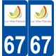 67 La Wantzenau logo autocollant plaque stickers ville
