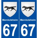 67 Marckolsheim blason autocollant plaque stickers ville