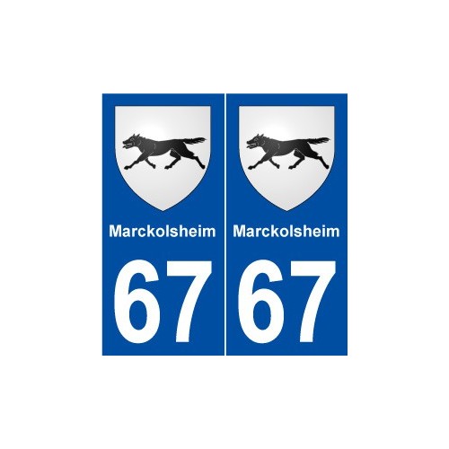67 Marckolsheim blason autocollant plaque stickers ville