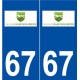 67 Marckolsheim logo autocollant plaque stickers ville
