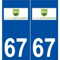 67 Marckolsheim logo autocollant plaque stickers ville