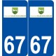67 Marckolsheim logo autocollant plaque stickers ville