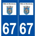 67 Molsheim logo autocollant plaque stickers ville