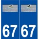67 Mundolsheim logo autocollant plaque stickers ville