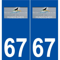 67 Mundolsheim logo autocollant plaque stickers ville